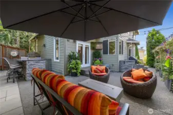 Additional seating area in backyard
