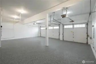 Finished garage