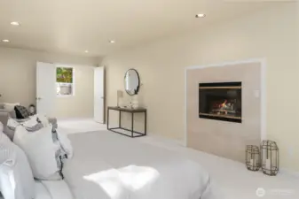 Primary Suite w/Romantic Gas Fireplace