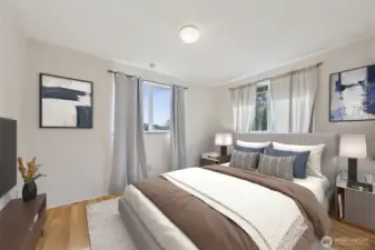Bedrooms on main offer great space