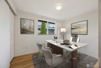 Bedroom can flex.. perfect for working from home, reading, or crafts.