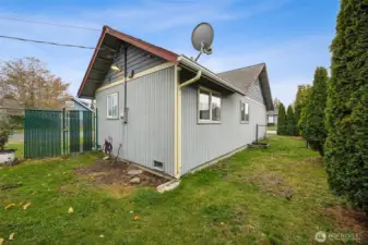 Nice back yard area and is  fully fenced.