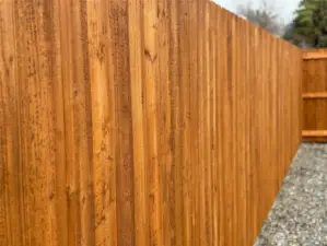 Fully fenced backyard