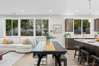 You and your guests will look forward to evening dinner gatherings as the sun sets and the warm light filters through.