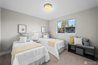 Each of the three additional bedrooms are just the right size.  No space wasted, and nothing feels too compact.