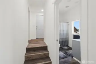 Steps down to 2nd bedroom