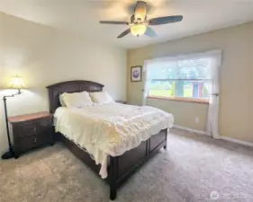 Secondary bedroom is large enough for a full size bed.