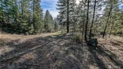 Entrance to cabin area looking SW.