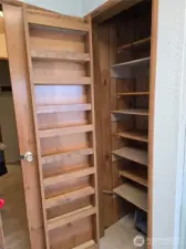 Pantry close for cooking.