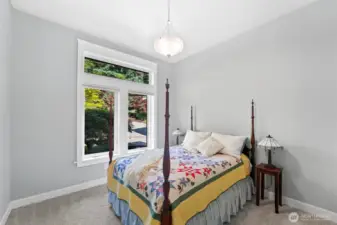 Nice sized bedroom with lots of light.