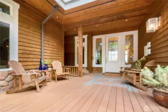 Spacious front deck.