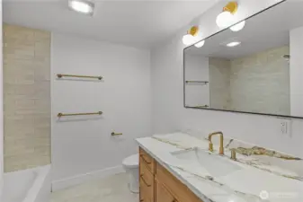 Full Bath off Basement Bedroom