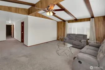 Formal living room off formal dining area.