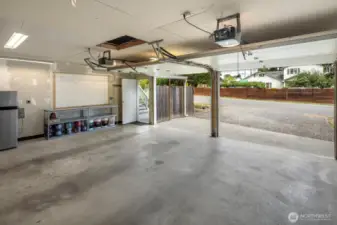 Looking out from garage