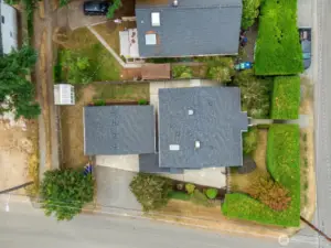 Aerial top view