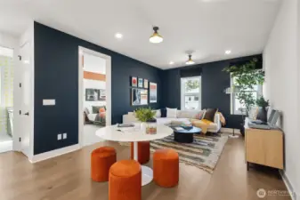 Large loft area on the second level.