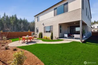 Landscaped rear yard ready for entertaining!
