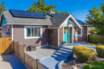 Want to save on power bills? The solar panels will keep your power bill to almost zero. They backfeed the power they generate to the grid for credit to your power bill including some net positive power.