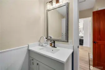 Main floor bathroom vanity.