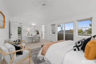 Vaulted Ceilings & Private Deck