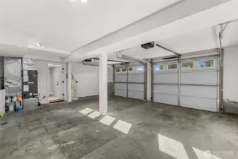 2 car garage has been refreshed with new mudding and new garage doors!