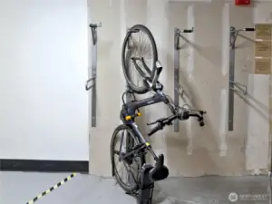 Bicycle storage in basement.