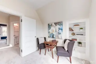 Another view of first bedroom upstairs.