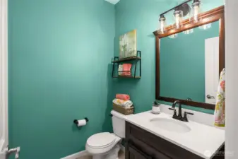 A pretty powder room on the main floor.