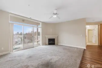 Living room with gas fireplace