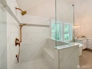 Elegant Finish work including dual sinks, soaking tub, huge separate shower & water closet
