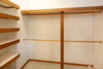Roomy primary closet