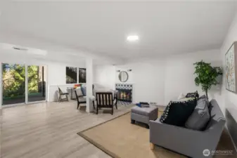Lower Living Room with Fireplace  12615 68th Av Ct E, Puyallup, WA 98373-8821