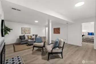 Lower Living Room  12615 68th Av Ct E, Puyallup, WA 98373-8821