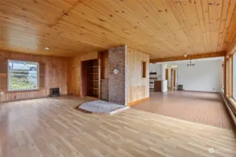 Open floor plan from main level living room