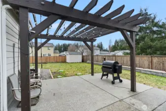 Tons of room under the Pergola