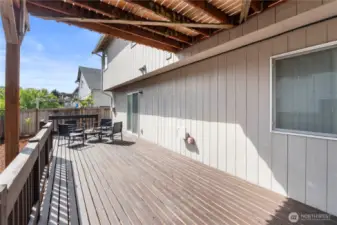 You can entertain for sure on this oversized deck