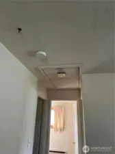 Drop down attic stairs