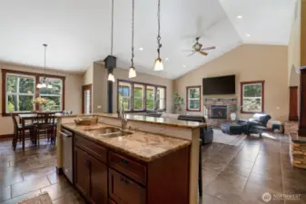 Main House - open concept kitchen with eating bar/ smart refrigerator / top of the line appliances