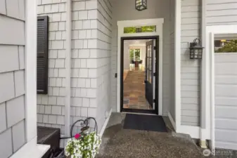 Covered entry welcomes you home.