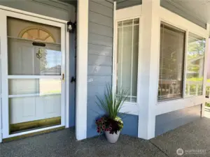 Covered front porch.