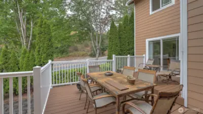 This large deck extends your living space outdoors, perfect for entertaining or quiet mornings.