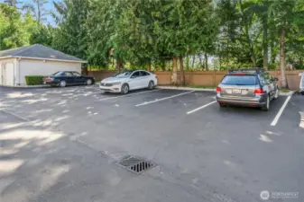 Plenty guest parking spots in front of unit