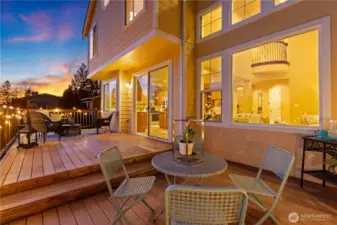 Plenty of entertaining space on the back deck.