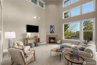 Views of the tress and peek-a-boos of Mt. Rainier.