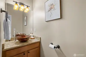 Half bath on the second/main floor.