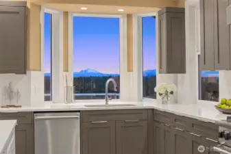 Views of Mt Baker from Kitchen Sink