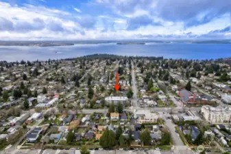 Lincoln Park, Puget Sound and the Fauntleroy Ferry Terminal to the west.