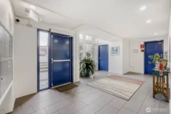 Lobby and elevator at Holden Manor