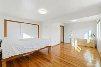 Another angle of primary bedroom