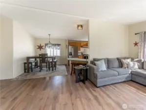 Nice Eating Nook off Kitchen open to Living Room